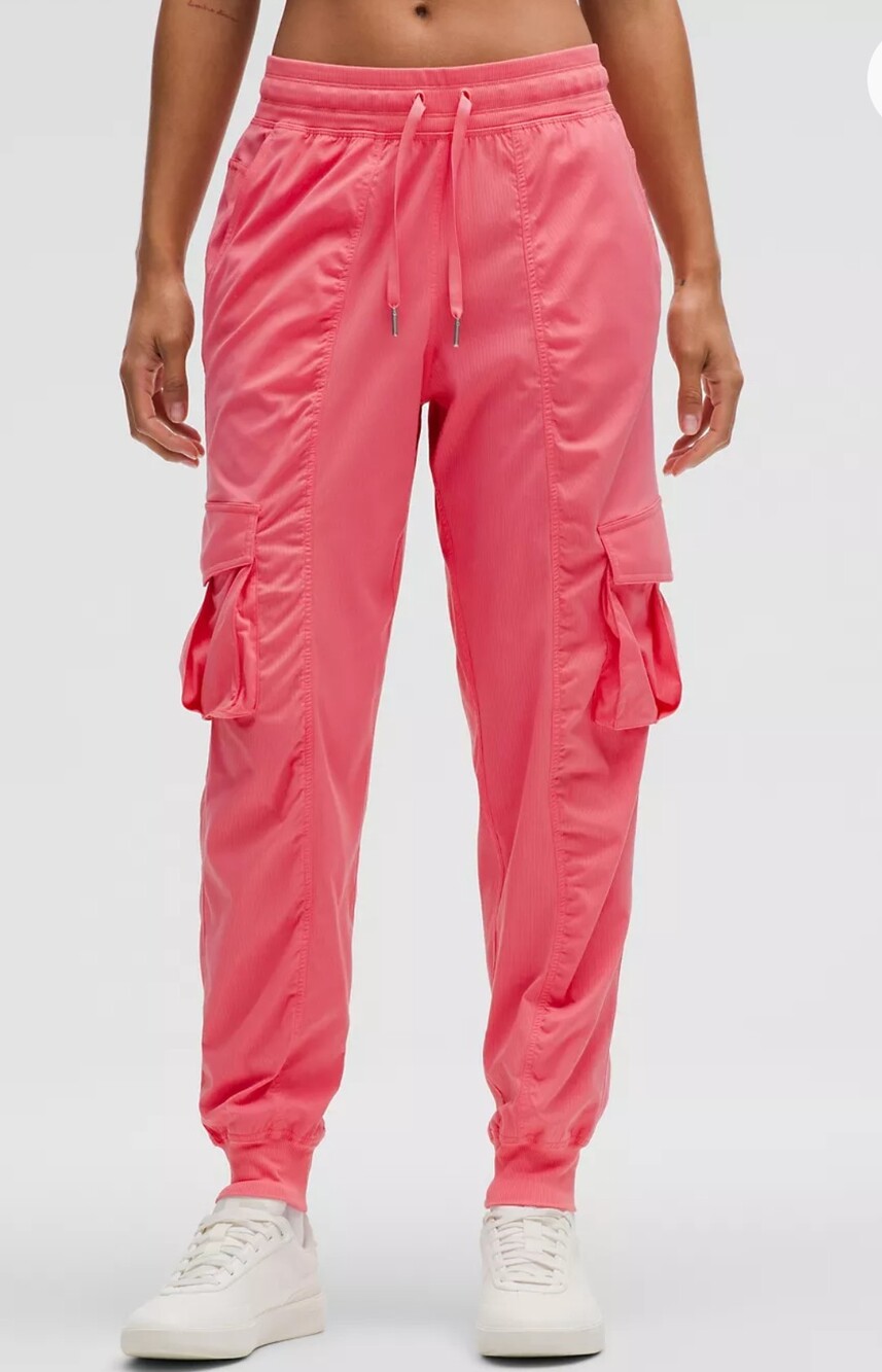 lululemon Dance Studio Relaxed-Fit Mid-Rise Cargo Jogger Cargo Joggers In Coral